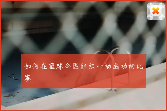 如何在篮球公园组织一场成功的比赛